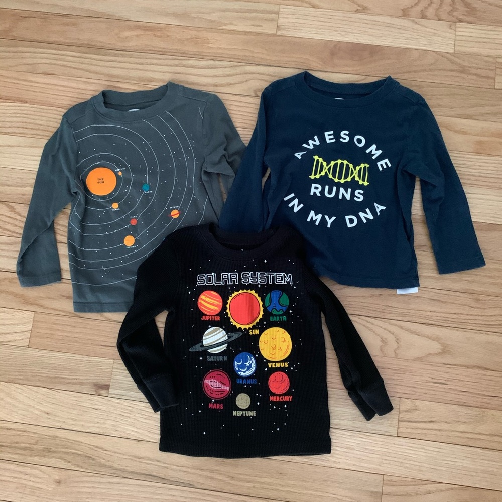 2t long sleeved tshirt bundle